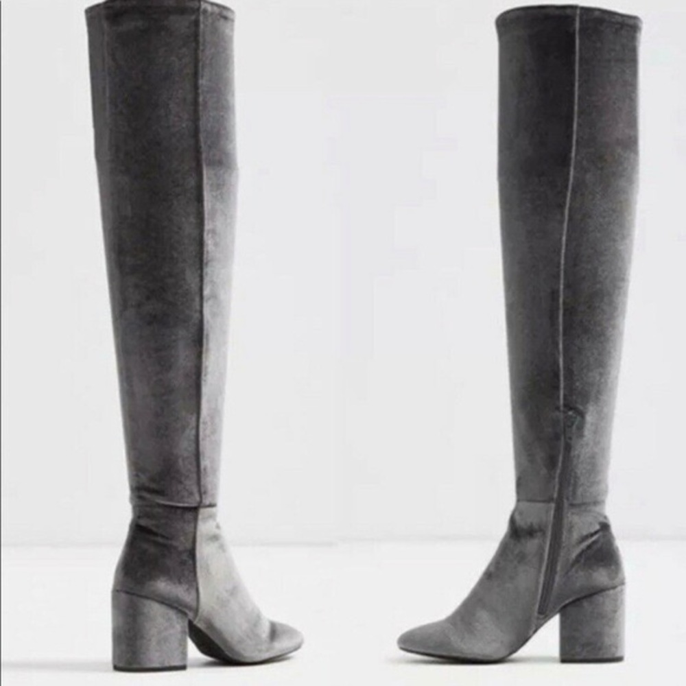 Aldo gray over the knee boots!!